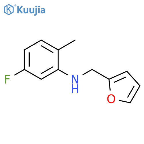 5-fluoro-N-(furan-2-yl)methyl-2-methylaniline structure