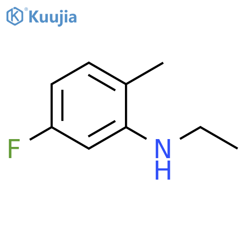 N-ethyl-5-fluoro-2-methylaniline structure
