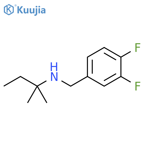 (3,4-difluorophenyl)methyl(2-methylbutan-2-yl)amine structure