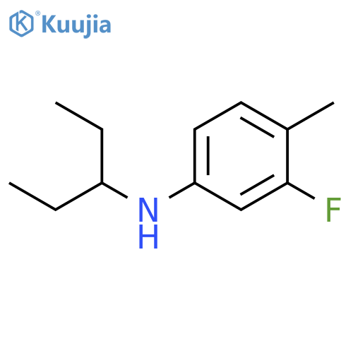 3-fluoro-4-methyl-N-(pentan-3-yl)aniline structure