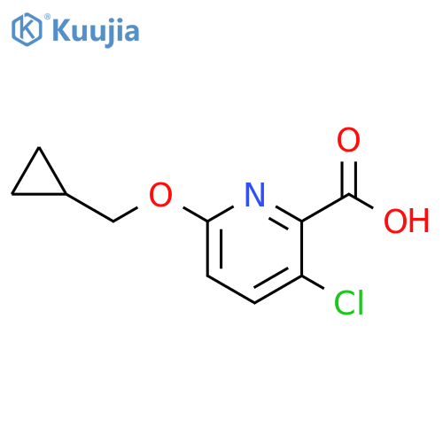 2-Pyridinecarboxylic acid, 3-chloro-6-(cyclopropylmethoxy)- structure