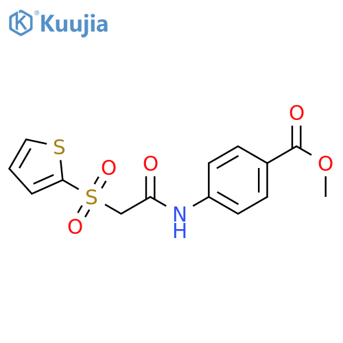 methyl 4-[2-(thiophene-2-sulfonyl)acetamido]benzoate structure