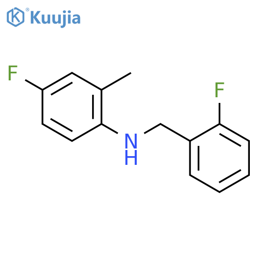 4-fluoro-n-(2-fluorobenzyl)-2-methylaniline structure