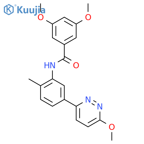 3,5-dimethoxy-N-[5-(6-methoxypyridazin-3-yl)-2-methylphenyl]benzamide structure