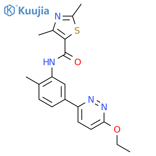 N-[5-(6-ethoxypyridazin-3-yl)-2-methylphenyl]-2,4-dimethyl-1,3-thiazole-5-carboxamide structure