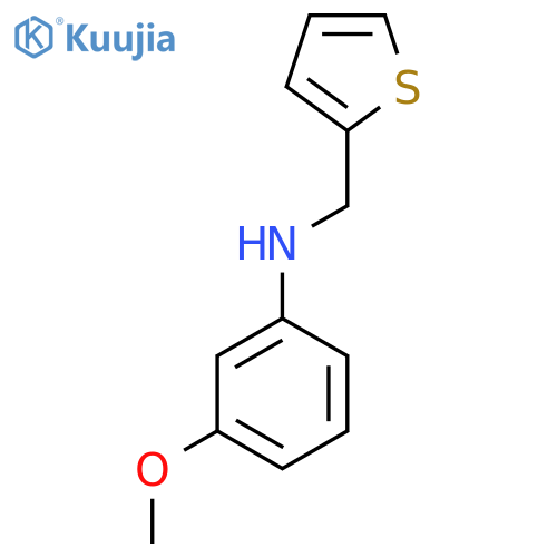 3-methoxy-N-[(thiophen-2-yl)methyl]aniline structure