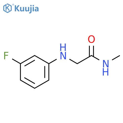 2-(3-Fluorophenyl)amino-N-methylacetamide structure