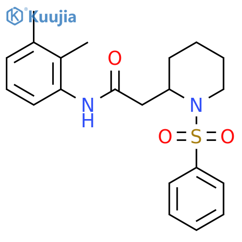 2-[1-(benzenesulfonyl)piperidin-2-yl]-N-(2,3-dimethylphenyl)acetamide structure