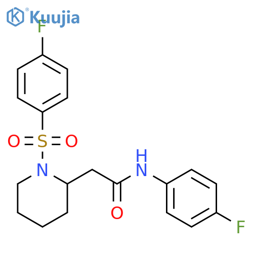 2-[1-(4-fluorobenzenesulfonyl)piperidin-2-yl]-N-(4-fluorophenyl)acetamide structure