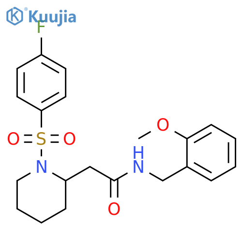2-[1-(4-fluorobenzenesulfonyl)piperidin-2-yl]-N-[(2-methoxyphenyl)methyl]acetamide structure