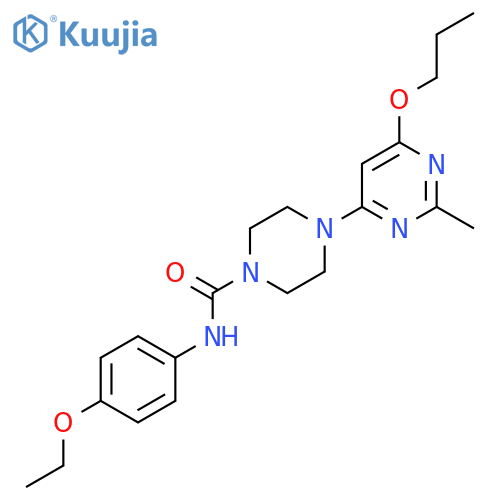 N-(4-ethoxyphenyl)-4-(2-methyl-6-propoxypyrimidin-4-yl)piperazine-1-carboxamide structure