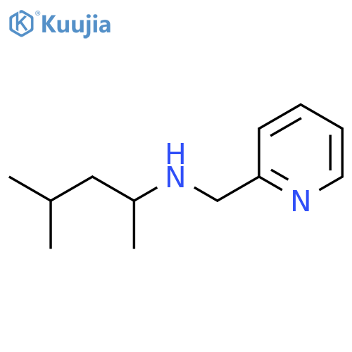 (4-methylpentan-2-yl)[(pyridin-2-yl)methyl]amine structure
