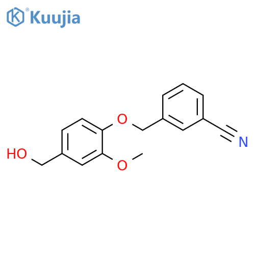 Benzonitrile, 3-[[4-(hydroxymethyl)-2-methoxyphenoxy]methyl]- structure