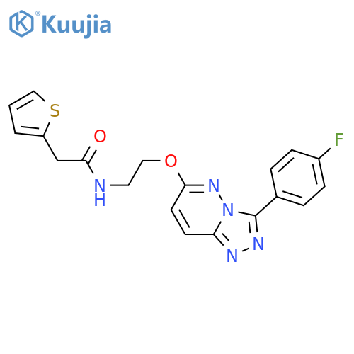 N-(2-{[3-(4-fluorophenyl)-[1,2,4]triazolo[4,3-b]pyridazin-6-yl]oxy}ethyl)-2-(thiophen-2-yl)acetamide structure