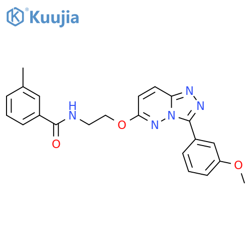 N-(2-{[3-(3-methoxyphenyl)-[1,2,4]triazolo[4,3-b]pyridazin-6-yl]oxy}ethyl)-3-methylbenzamide structure