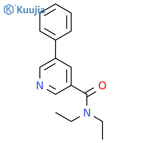 3-Pyridinecarboxamide,N,N-diethyl-5-phenyl- structure