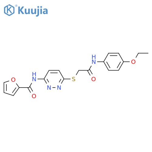 N-[6-({[(4-ethoxyphenyl)carbamoyl]methyl}sulfanyl)pyridazin-3-yl]furan-2-carboxamide structure