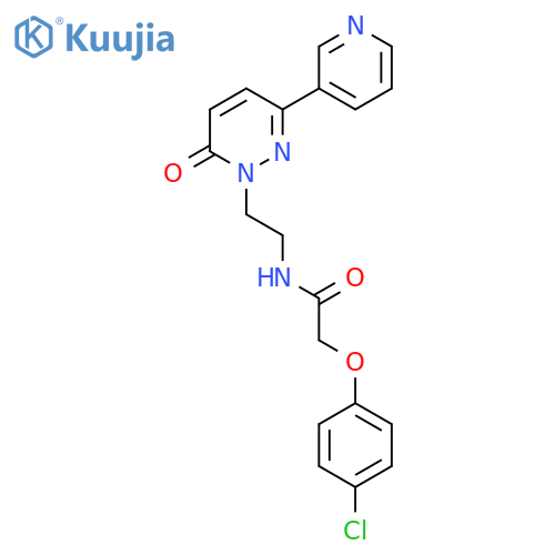 2-(4-chlorophenoxy)-N-{2-[6-oxo-3-(pyridin-3-yl)-1,6-dihydropyridazin-1-yl]ethyl}acetamide structure