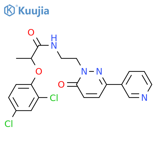 2-(2,4-dichlorophenoxy)-N-{2-[6-oxo-3-(pyridin-3-yl)-1,6-dihydropyridazin-1-yl]ethyl}propanamide structure