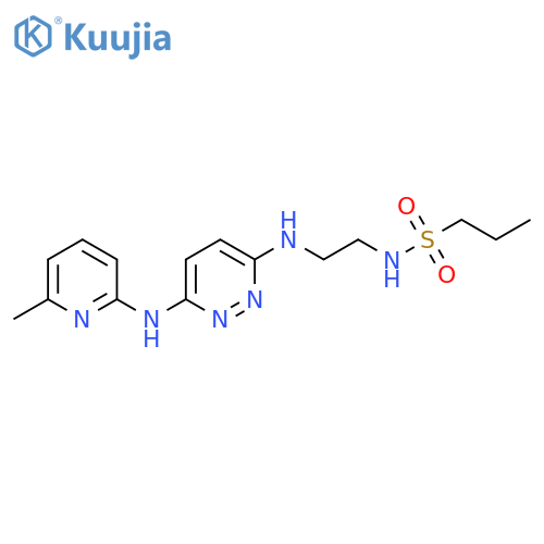 N-[2-({6-[(6-methylpyridin-2-yl)amino]pyridazin-3-yl}amino)ethyl]propane-1-sulfonamide structure