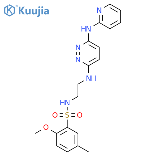 2-methoxy-5-methyl-N-[2-({6-[(pyridin-2-yl)amino]pyridazin-3-yl}amino)ethyl]benzene-1-sulfonamide structure