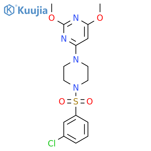 4-[4-(3-chlorobenzenesulfonyl)piperazin-1-yl]-2,6-dimethoxypyrimidine structure