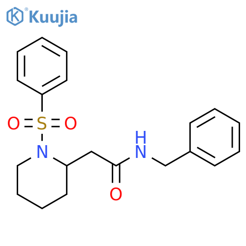 2-[1-(benzenesulfonyl)piperidin-2-yl]-N-benzylacetamide structure