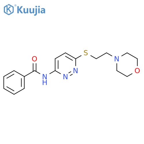 N-(6-{[2-(morpholin-4-yl)ethyl]sulfanyl}pyridazin-3-yl)benzamide structure
