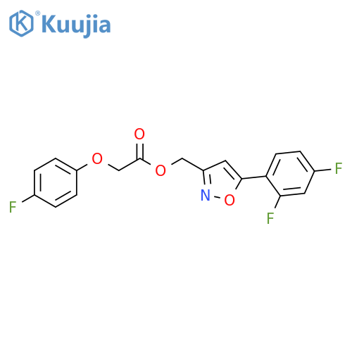 [5-(2,4-difluorophenyl)-1,2-oxazol-3-yl]methyl 2-(4-fluorophenoxy)acetate structure