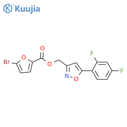[5-(2,4-difluorophenyl)-1,2-oxazol-3-yl]methyl 5-bromofuran-2-carboxylate structure