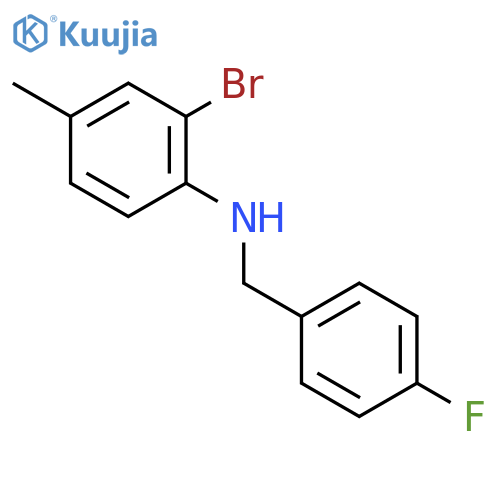 2-Bromo-N-(4-fluorobenzyl)-4-methylaniline structure