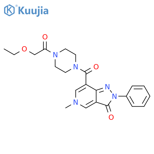 7-[4-(2-ethoxyacetyl)piperazine-1-carbonyl]-5-methyl-2-phenyl-2H,3H,5H-pyrazolo[4,3-c]pyridin-3-one structure