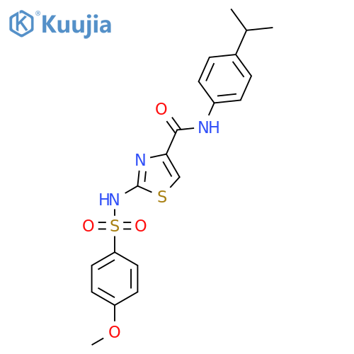 2-(4-methoxybenzenesulfonamido)-N-[4-(propan-2-yl)phenyl]-1,3-thiazole-4-carboxamide structure