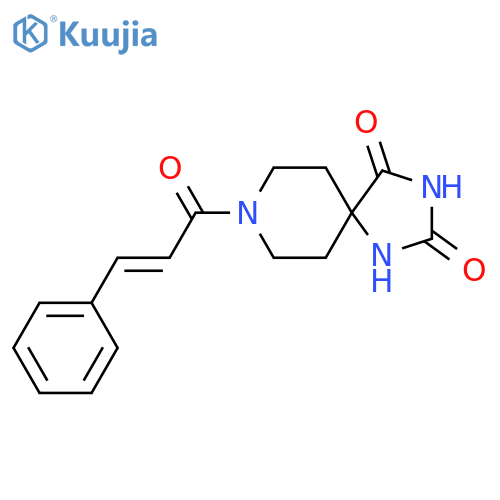 8-[(2E)-3-phenylprop-2-enoyl]-1,3,8-triazaspiro[4.5]decane-2,4-dione structure
