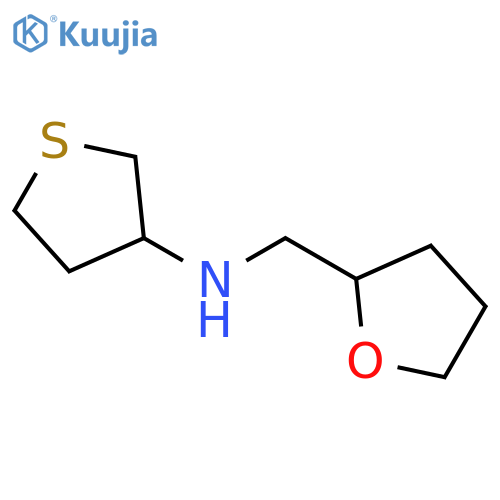 N-[(oxolan-2-yl)methyl]thiolan-3-amine structure