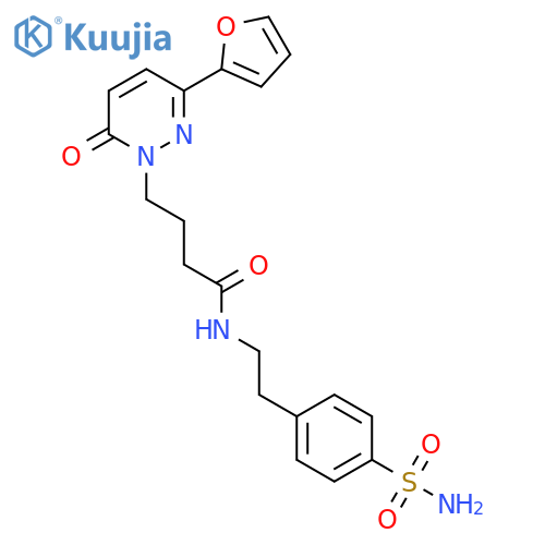4-[3-(furan-2-yl)-6-oxo-1,6-dihydropyridazin-1-yl]-N-[2-(4-sulfamoylphenyl)ethyl]butanamide structure