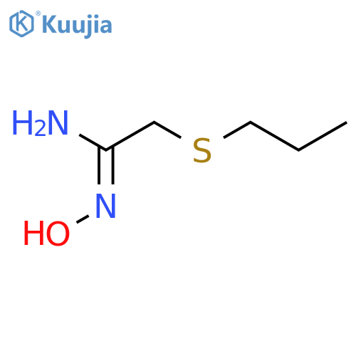 N'-hydroxy-2-(propylsulfanyl)ethanimidamide structure