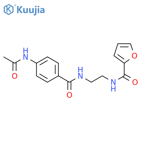 4-acetamido-N-{2-[(furan-2-yl)formamido]ethyl}benzamide structure
