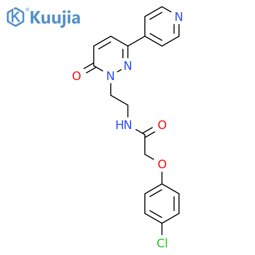 2-(4-chlorophenoxy)-N-{2-[6-oxo-3-(pyridin-4-yl)-1,6-dihydropyridazin-1-yl]ethyl}acetamide structure