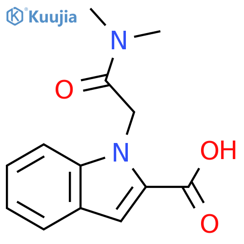 1-[(dimethylcarbamoyl)methyl]-1H-indole-2-carboxylic acid structure