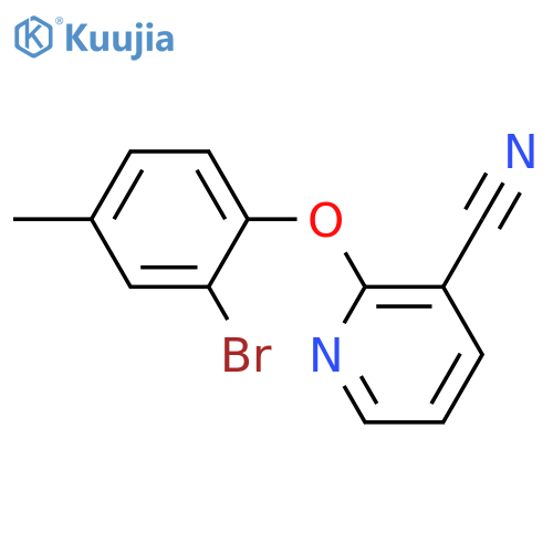 2-(2-bromo-4-methylphenoxy)pyridine-3-carbonitrile structure