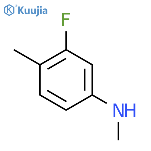 3-FLUORO-N,4-DIMETHYLANILINE structure