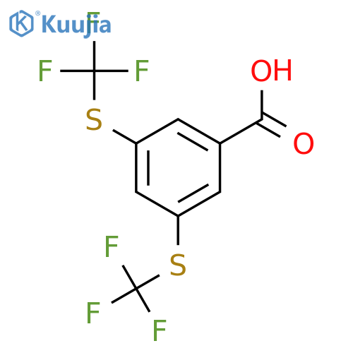 3,5-bis(trifluoromethyl)sulfanylbenzoic acid structure
