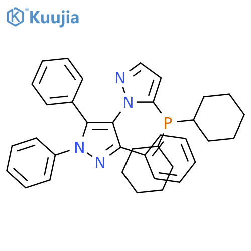 5-(Dicyclohexylphosphino)-1-(1,3,5-triphenyl-1H-pyrazol-4-yl)-1H-pyrazole structure