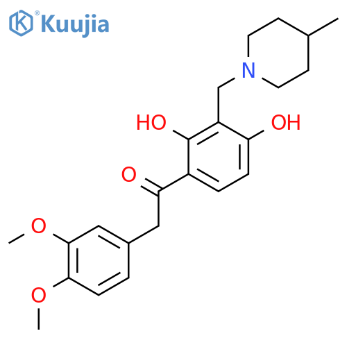1-{2,4-dihydroxy-3-[(4-methylpiperidin-1-yl)methyl]phenyl}-2-(3,4-dimethoxyphenyl)ethan-1-one structure