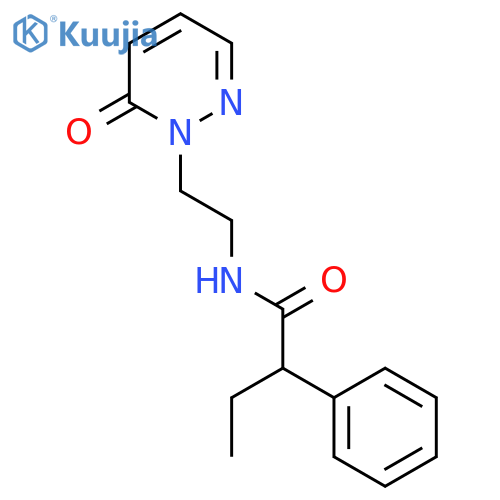 N-[2-(6-oxo-1,6-dihydropyridazin-1-yl)ethyl]-2-phenylbutanamide structure