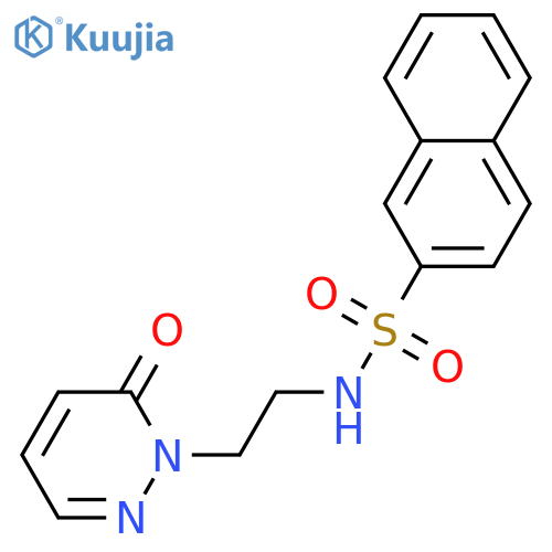 N-[2-(6-oxo-1,6-dihydropyridazin-1-yl)ethyl]naphthalene-2-sulfonamide structure
