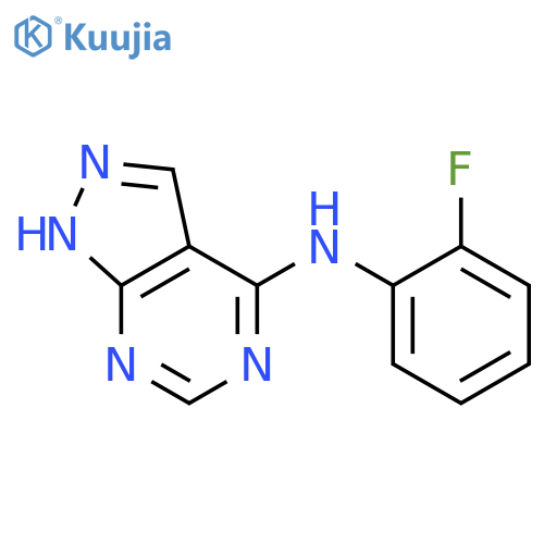N-(2-fluorophenyl)-1H-pyrazolo[3,4-d]pyrimidin-4-amine structure