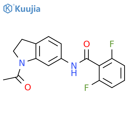 N-(1-acetyl-2,3-dihydro-1H-indol-6-yl)-2,6-difluorobenzamide structure