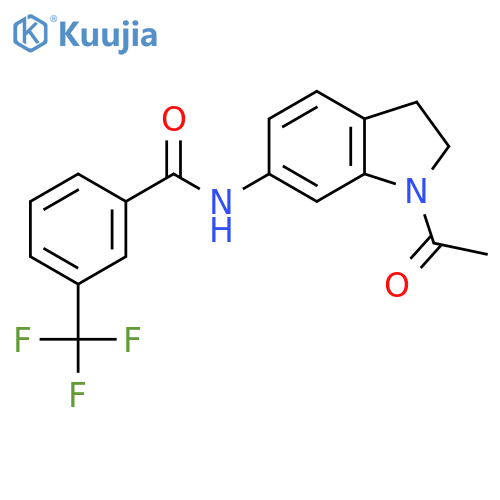 N-(1-acetyl-2,3-dihydro-1H-indol-6-yl)-3-(trifluoromethyl)benzamide structure
